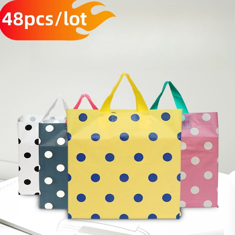 48pcs Frosted Polka Dot Tote B - Wedding/Event Supply Store review and price