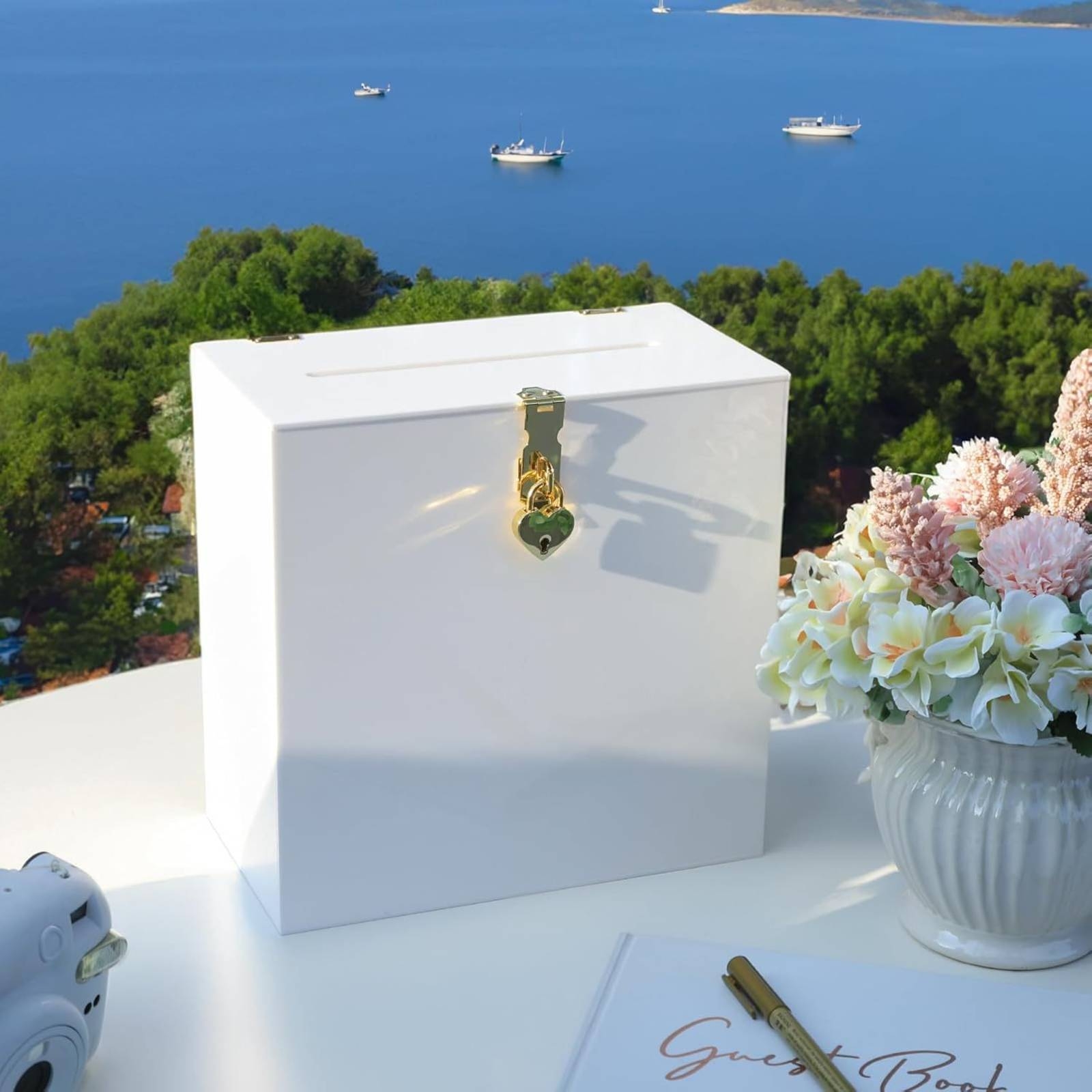 Heart Lock Card Box Easy to As - Wedding Card Box review and price