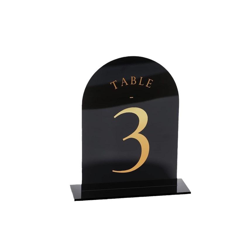 Arched Acrylic Table Numbers W - Table Number Gold review and price