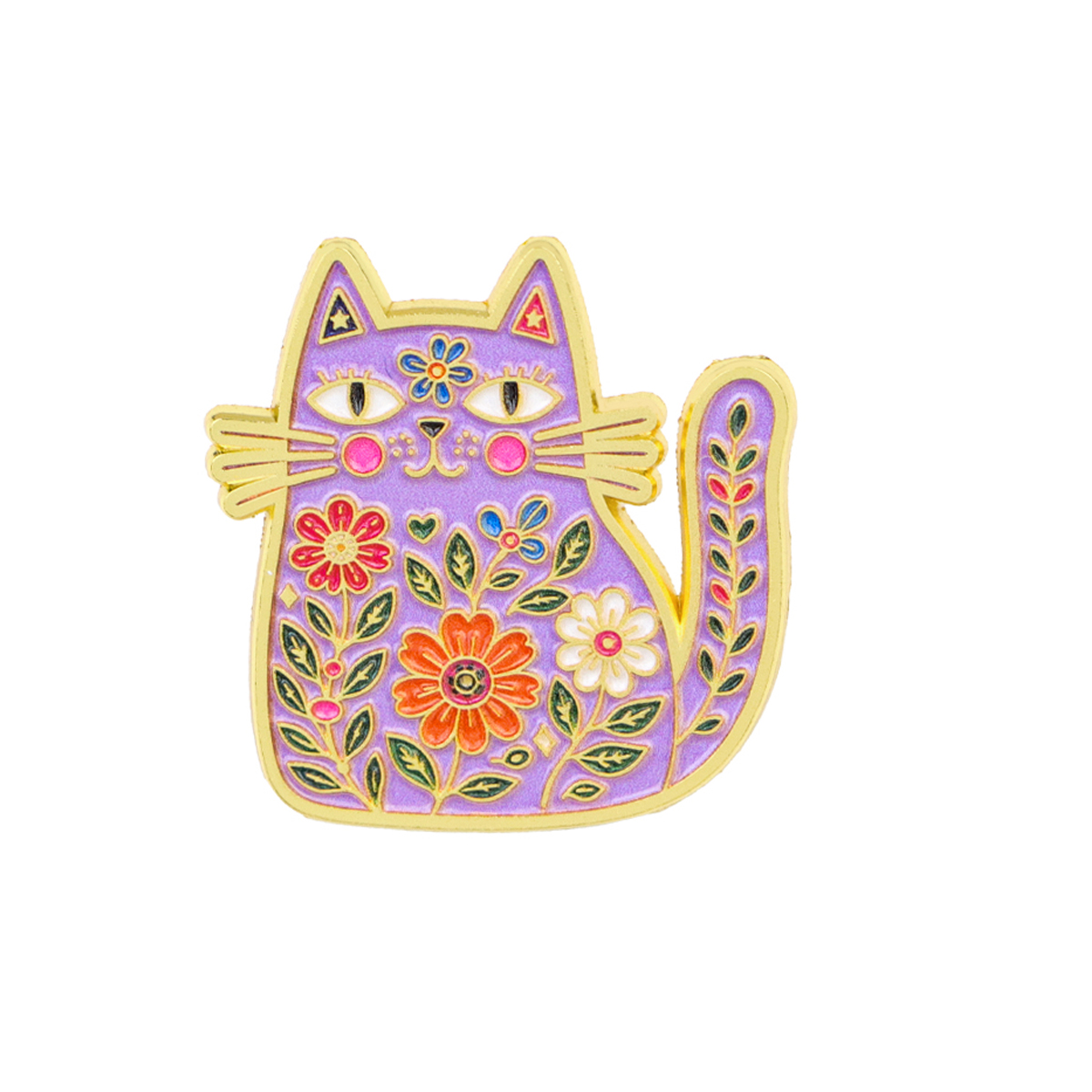 Folk Art Floral Black Cat Enam - Good Floral & Wedding Decor Supply review and price