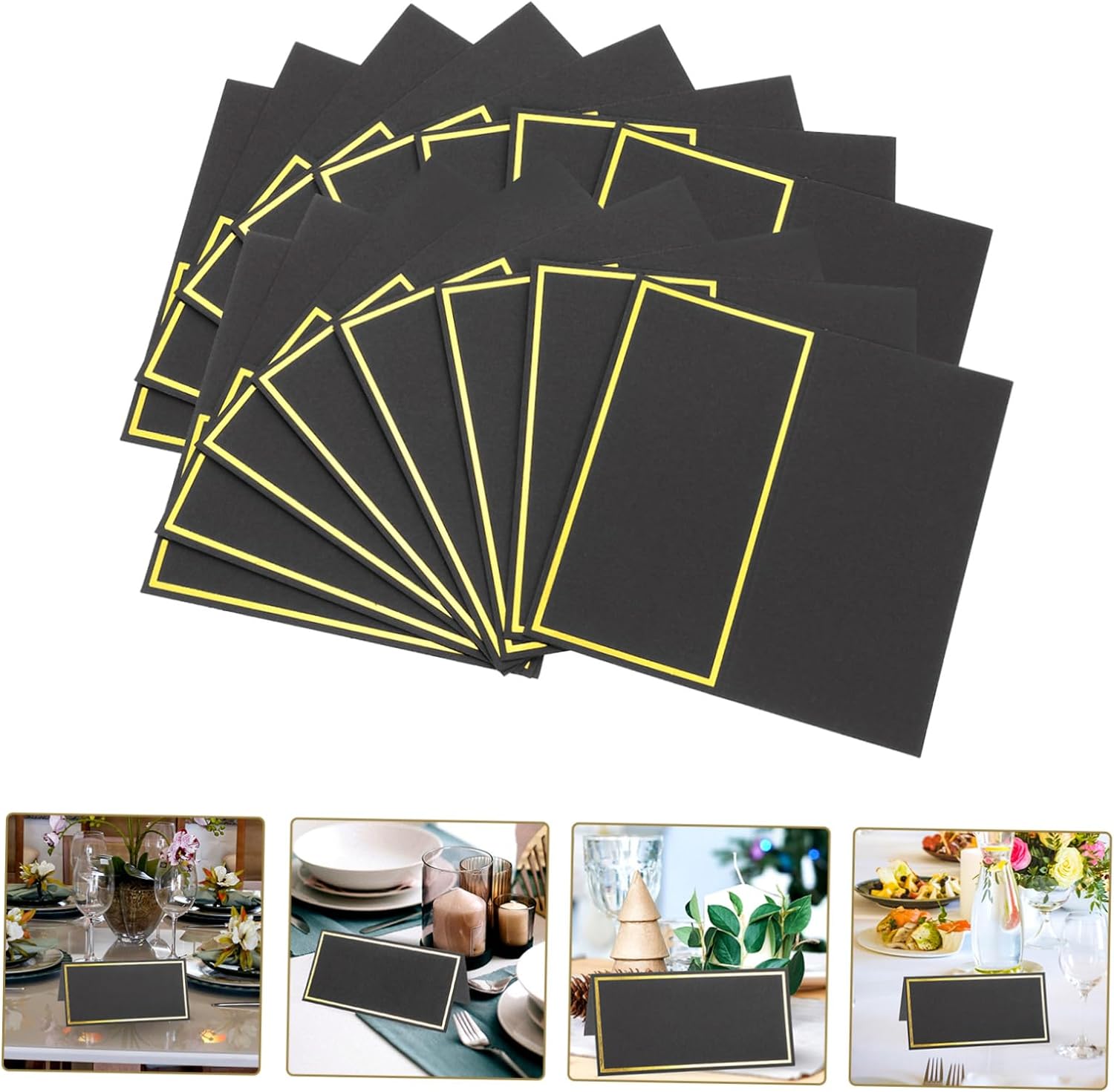 10/20/50pcs Black Gold Name Pl - Table Number Gold review and price