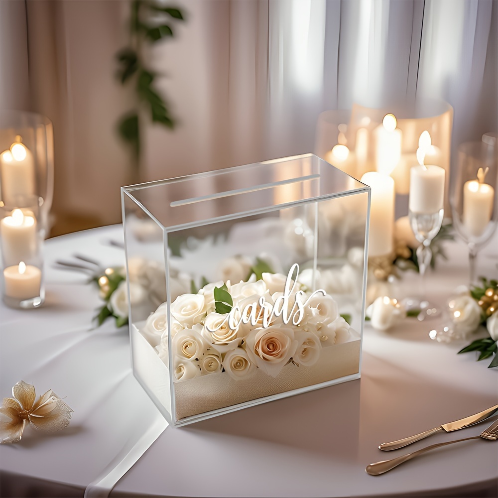 Golden Acrylic Pull-Out Weddin - Wedding Card Box review and price