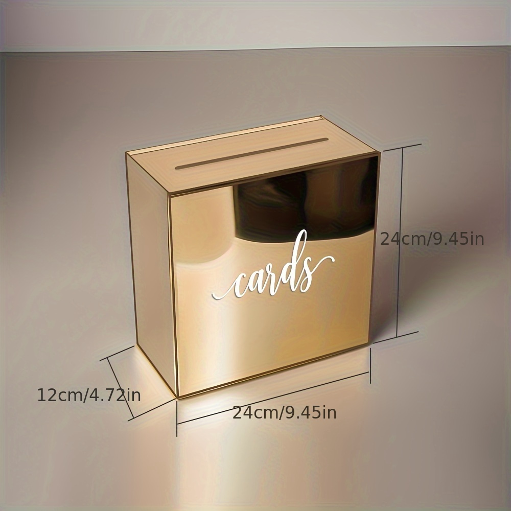 Golden Acrylic Pull-Out Weddin - Wedding Card Box review and price